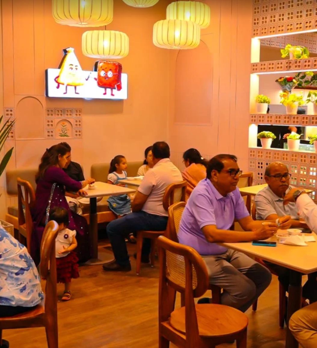 Guests enjoying the cozy seating at Cafe Dolcezza