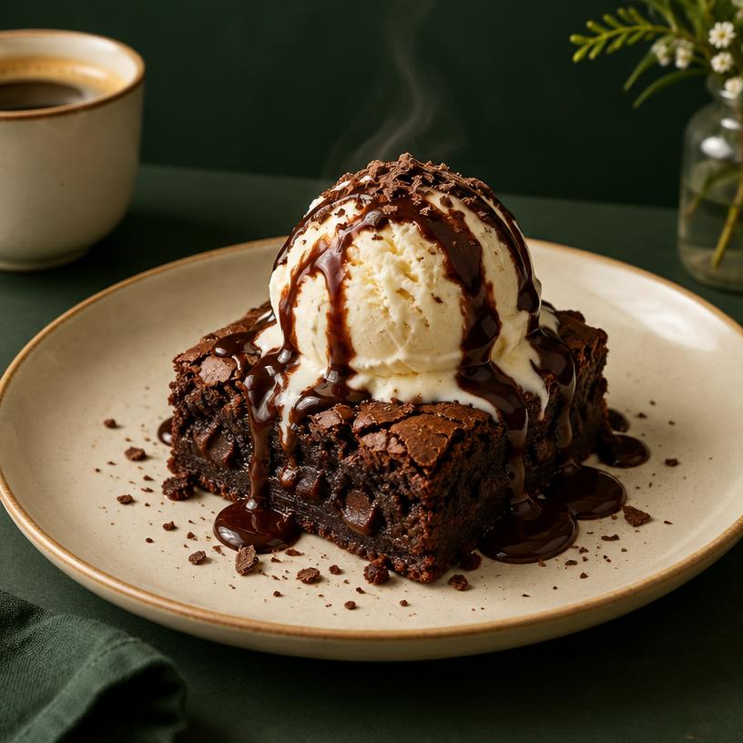 Brownie with Ice Cream